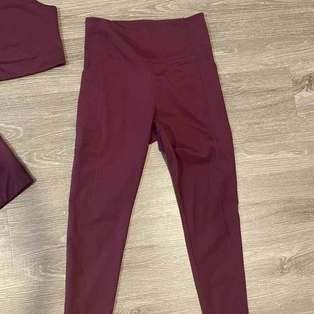 Plum Compressive Pocket Legging - Girlfriend Collective